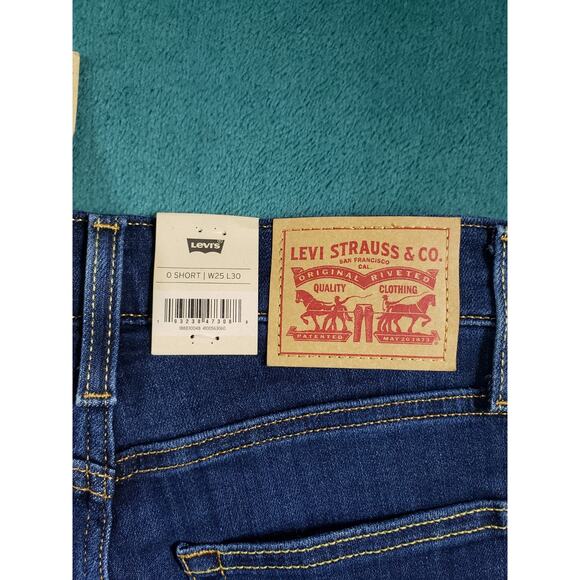 Levis 724 Jeans Size 0 Short Womens Blue Pants Stretch High Rise Straight NWT - Picture 16 of 16